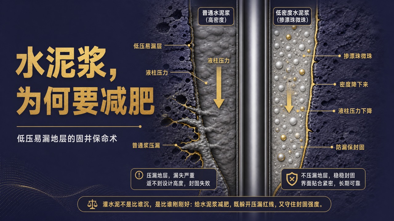 OGA-B-007 主视觉：给水泥浆"减肥"——低密度水泥浆与低压易漏地层